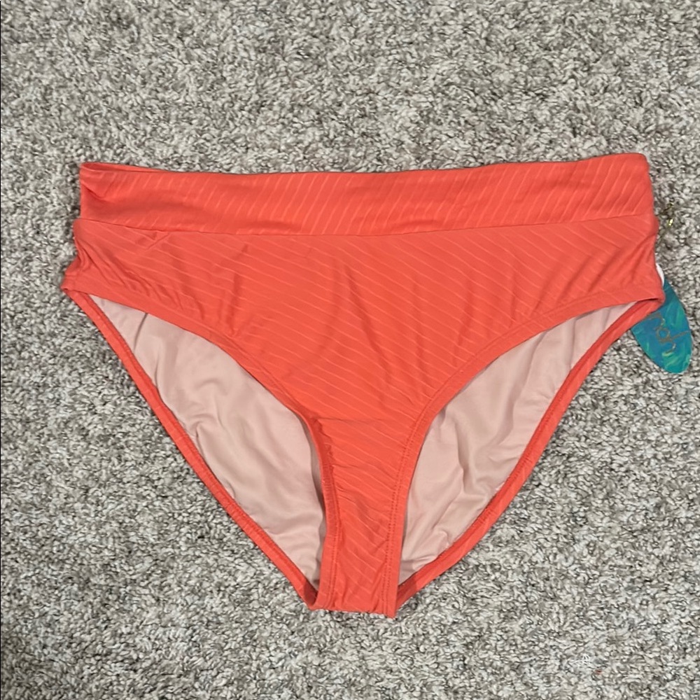 NWT Mynah Bikini Bottom in Aloha Coral Large